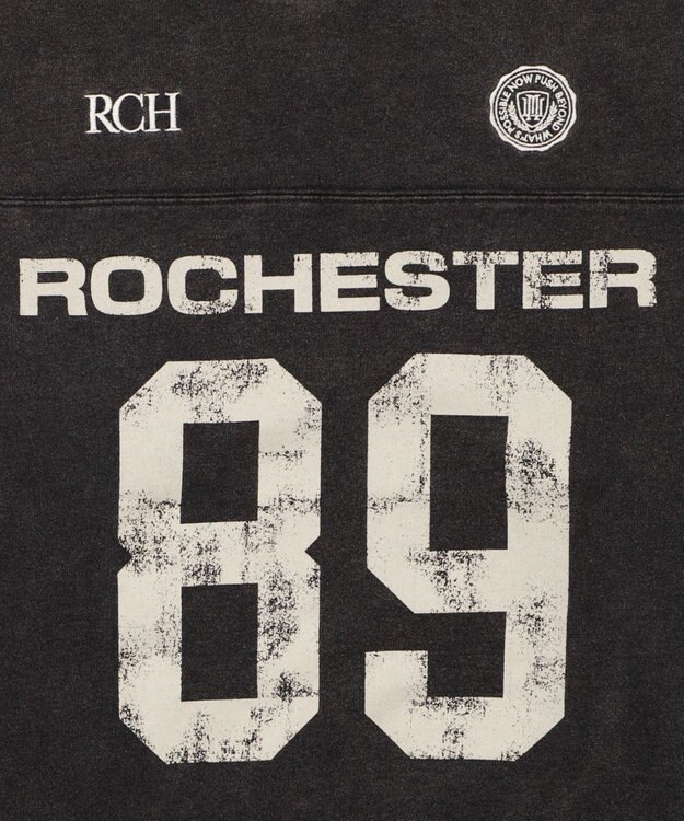 WEGO 【ユニセックス着用ITEM】ケミカルウォッシュナンバリングプルオーバー ブラックその他