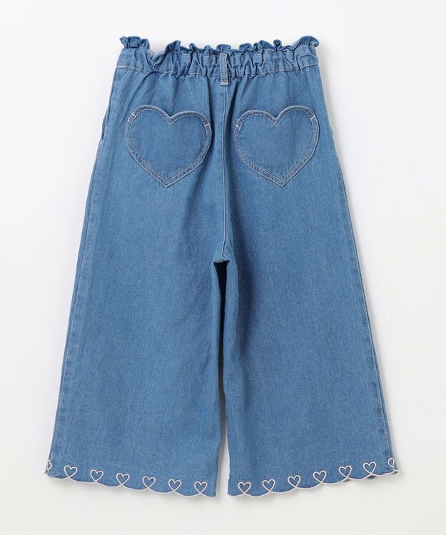 ANY KIDS デニム ガウチョ ブルー