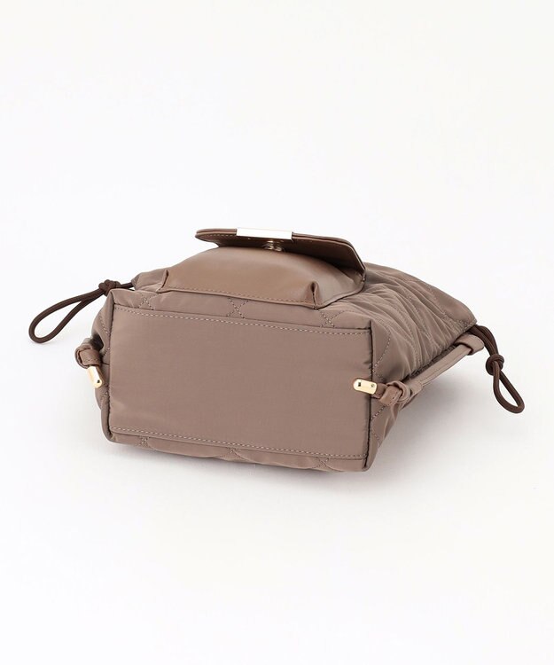 ANY キルティングドロストショルダーバッグ チャコールグレー