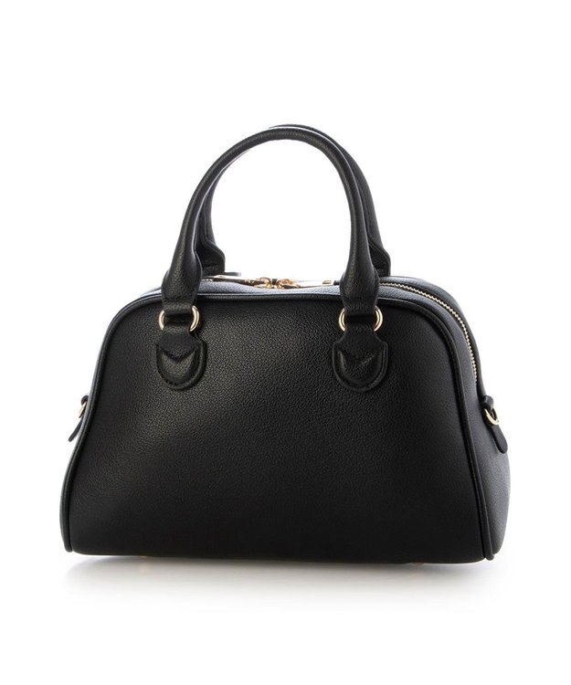 UNBILLION カシュカシュ cachechche / シボフェイクレザー2wayボストンバッグ ブラック