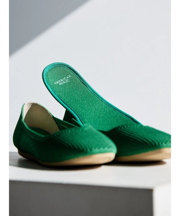 AMERICAN HOLIC ニットバレエシューズ Green