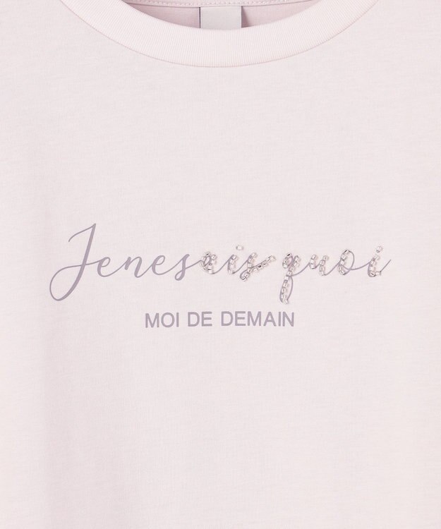 ANY SIS ビジュープリント Ｔシャツ ライトベージュ