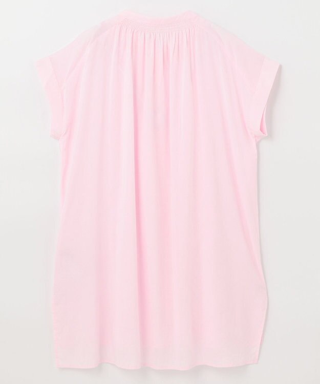 ANY 【洗える】シャーリングチュニック ブラウス ピンク系