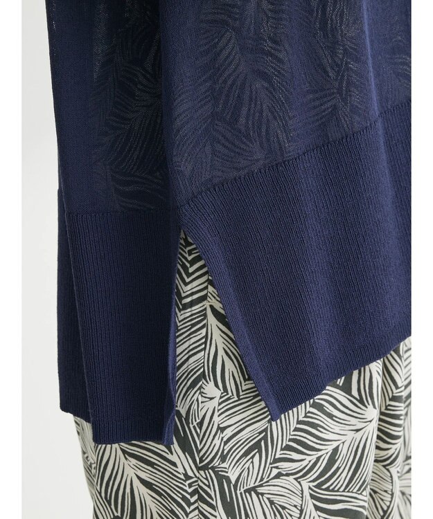 Green Parks 接触冷感Ｖネックカーデ Dark Navy