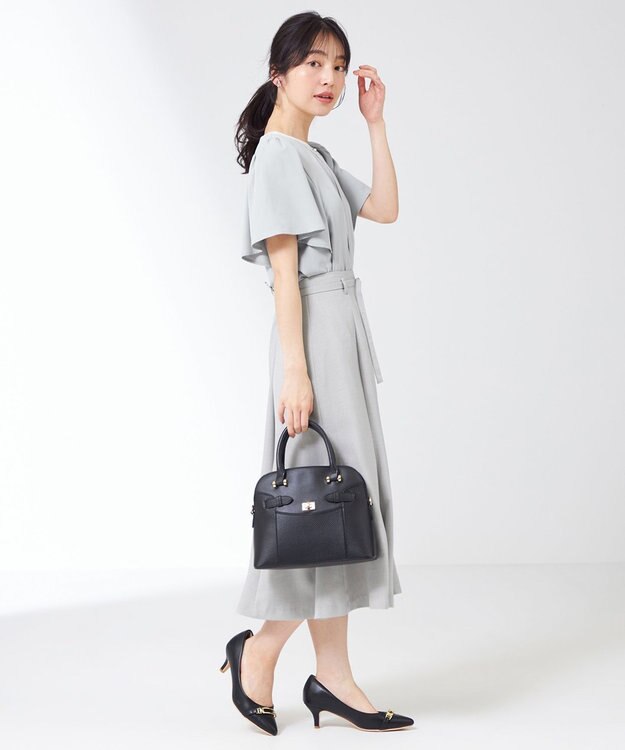 ANY SIS 【2WAY】バイカラーラッフル ブラウス ライトブルー