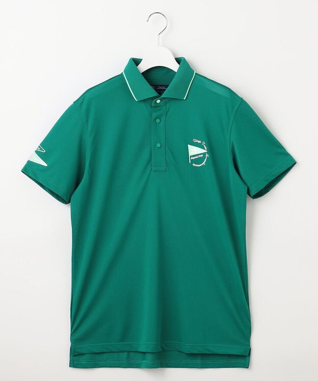 23区GOLF 【MEN】【吸水速乾・UVケア】ストレッチメッシュ ポロ パイングリーン系