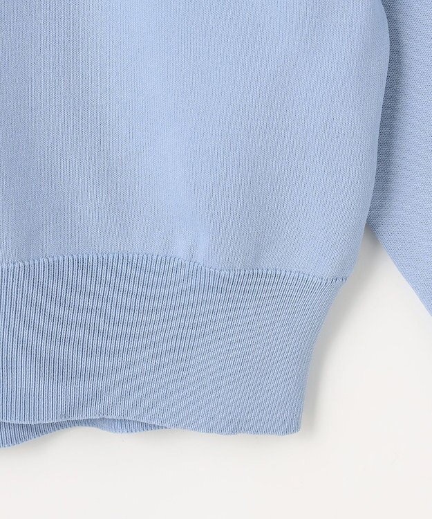 ANY スプリングカラーニットカーディガン ブルー