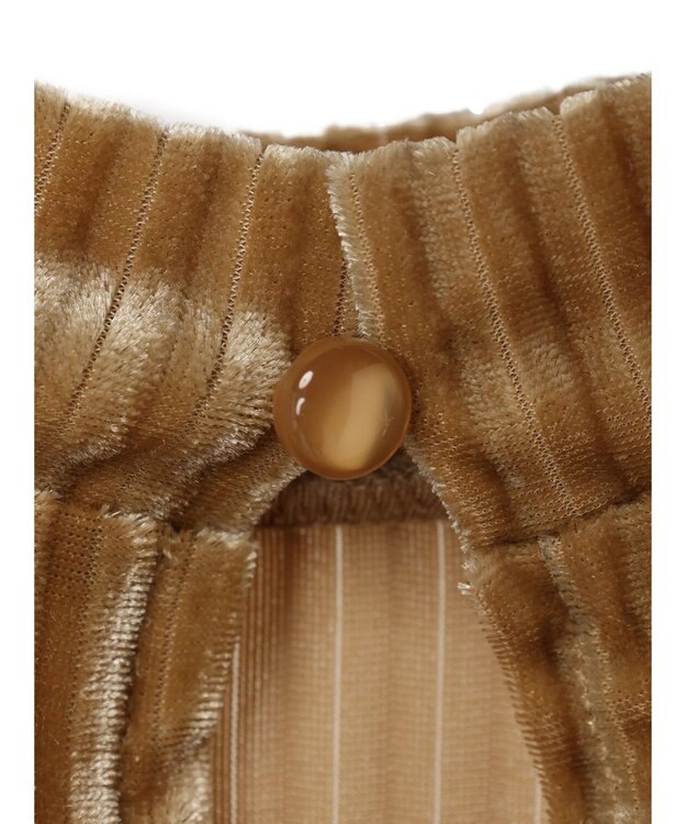 Green Parks ・ＳＵＧＡＲ　ＳＰＯＯＮ　ベロアストライプハイネック Beige