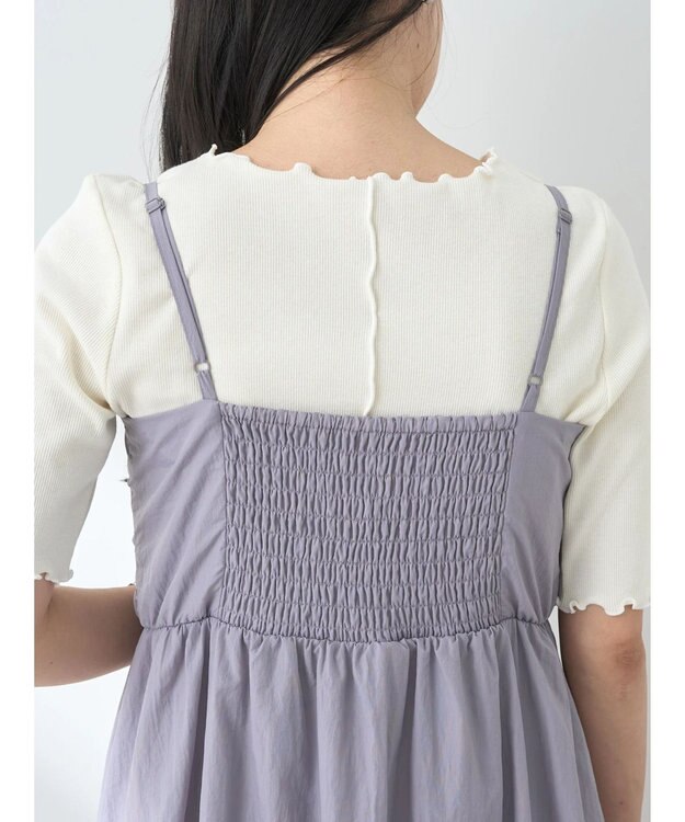 earth music&ecology テックバルーンキャミワンピース Lavender