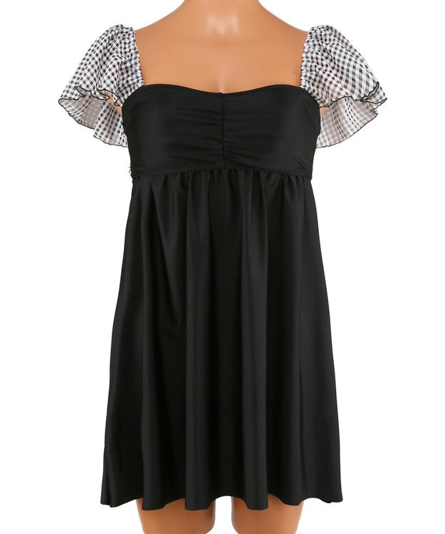 San-ai Resort（三愛水着楽園） Aラインワンピース水着　9M 　【San-ai Resort（サンアイリゾート）】 ブラック