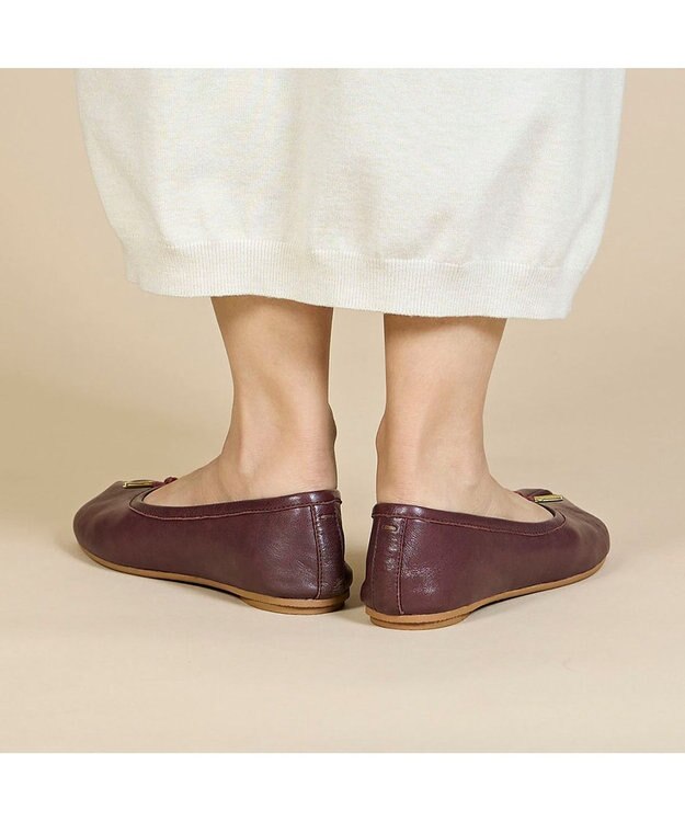 ing <ing>足袋デザインバレエシューズ ワイン