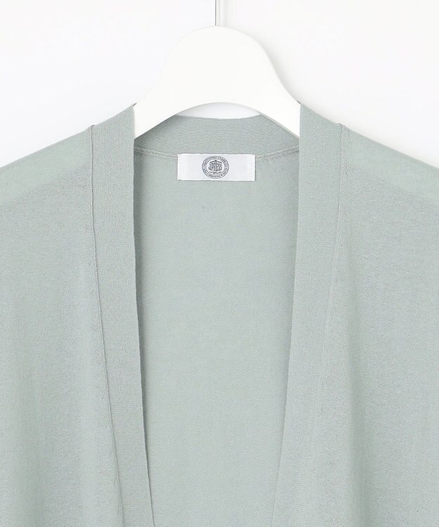 J.PRESS LADIES L 【洗える・UVケア】 サマー カーディガン ライトグリーン系