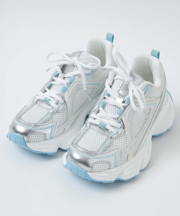 WEGO プリントデザインスニーカー サックス