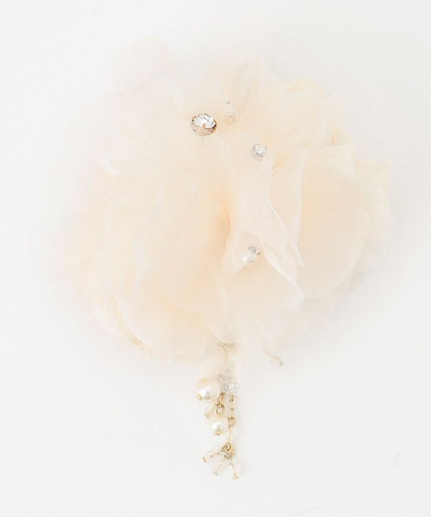 ANY SIS 【チャーム付き】レースミックス コサージュ ベージュ