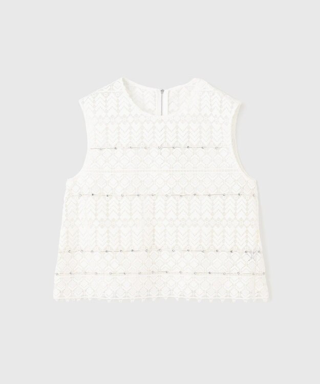 GRACE CONTINENTAL キカレースビジュートップ ホワイト