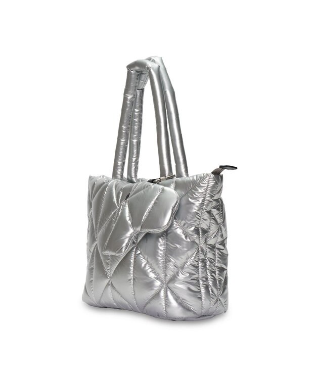 PELLE BORSA キルティングラージトート Shiny Puffy シャイニーパフィー 5836 シルバー
