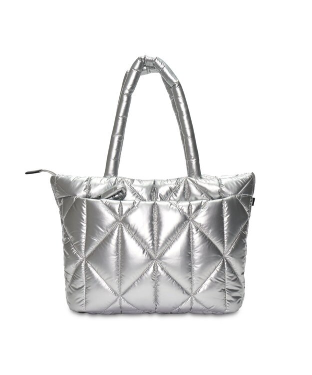 PELLE BORSA キルティングラージトート Shiny Puffy シャイニーパフィー 5836 シルバー