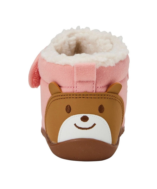 MIKI HOUSE HOT BISCUITS 【11.5-13.5cm】 かかと顔ドン あったかボア付き ファーストシューズ ピンク