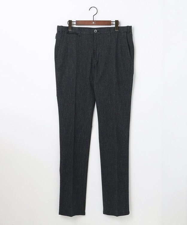 JOSEPH ABBOUD 【キングサイズ・ウエストも伸びる】オーガニックストレッチムリネピケ パンツ グレー系