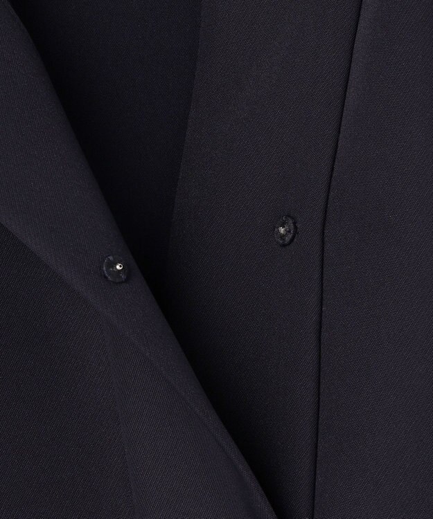 UNFILO L 【セットアップ着用可】ドライダブルクロス スキッパーブラウス ネイビー