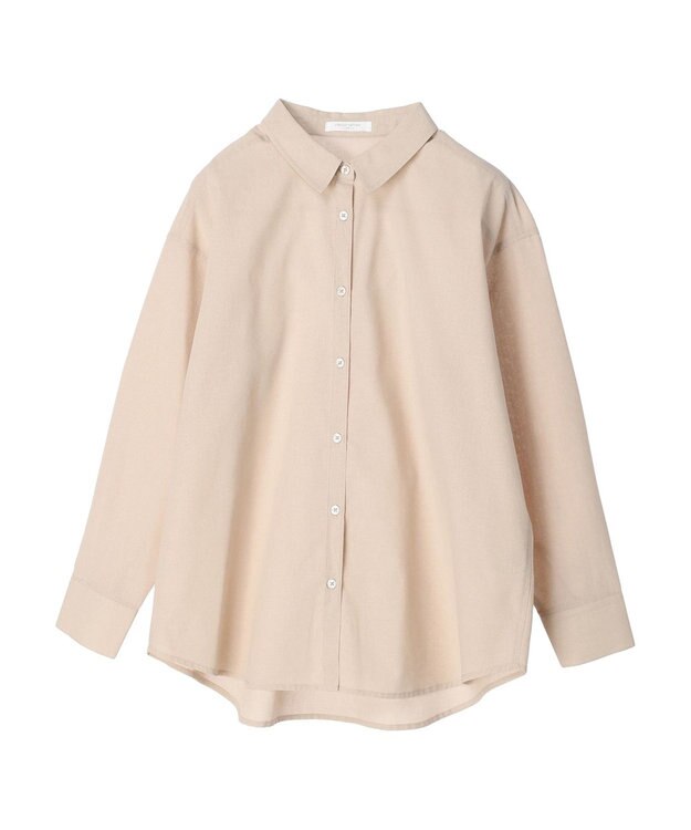 Green Parks 綿麻混レギュラーシャツ Light Beige