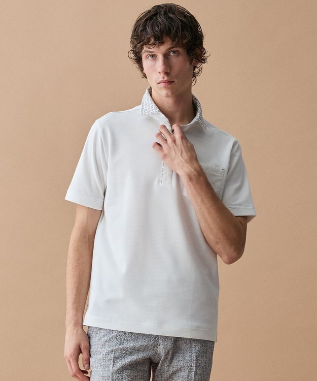 JOSEPH ABBOUD 【愛されて21年！オーガニックコットン使用】ダディ ポロシャツ ホワイト系