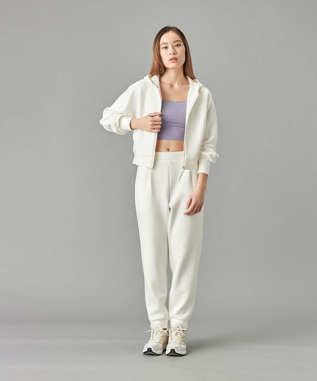 Chacott ダンボールフルジップフーディー オフホワイト