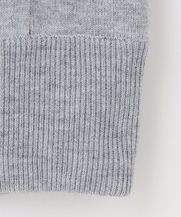 PW CIRCULUS 【MEN】【洗える】ベアスタンドモチーフ ラグランスリーブ クルーネック ニット ライトグレー系