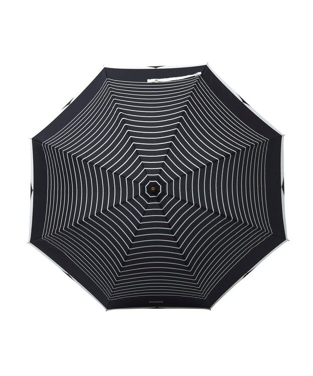 MOONBAT MACKINTOSH PHILOSOPHY(マッキントッシュ フィロソフィー) Cleric collar ボーダー 竹手元 雨傘 長傘 ネイビーブルー