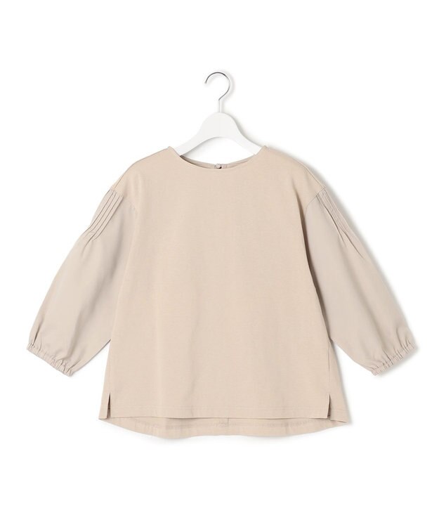 J.PRESS YORK STREET 【WOMEN】ファブリックスリーブ　プルオーバー ベージュ系