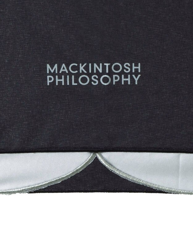 MOONBAT MACKINTOSH PHILOSOPHY(マッキントッシュ フィロソフィー) Cleric collar ボーダー 竹手元 雨傘 長傘 ネイビーブルー