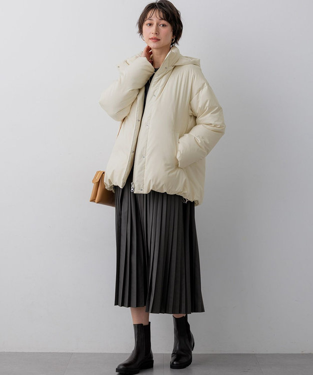 23区 S 【WEB&一部店舗限定】ステッチレス フーデット ダウン アイボリー系