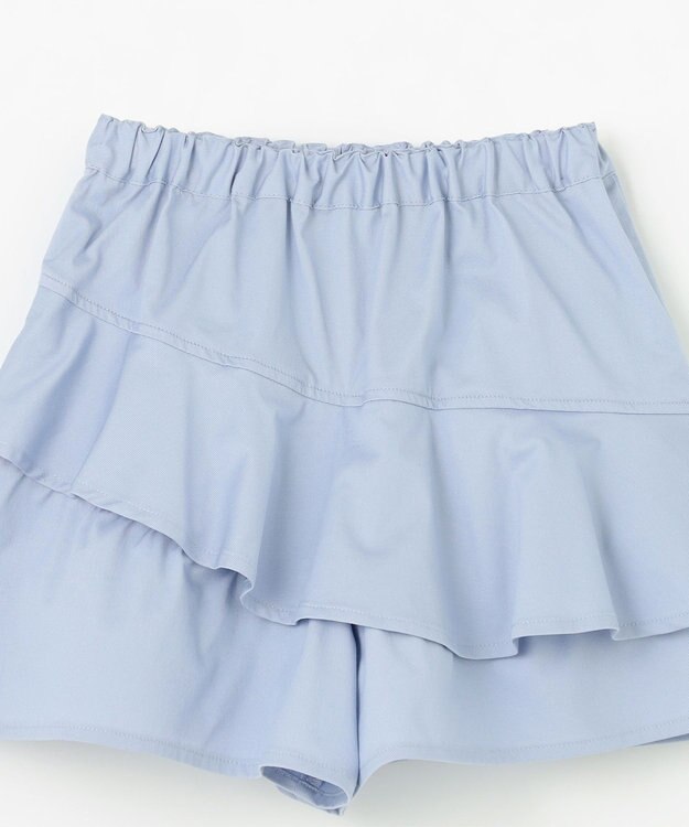 組曲 KIDS 【110-140㎝】アシンメトリーフリル キュロット サックスブルー系