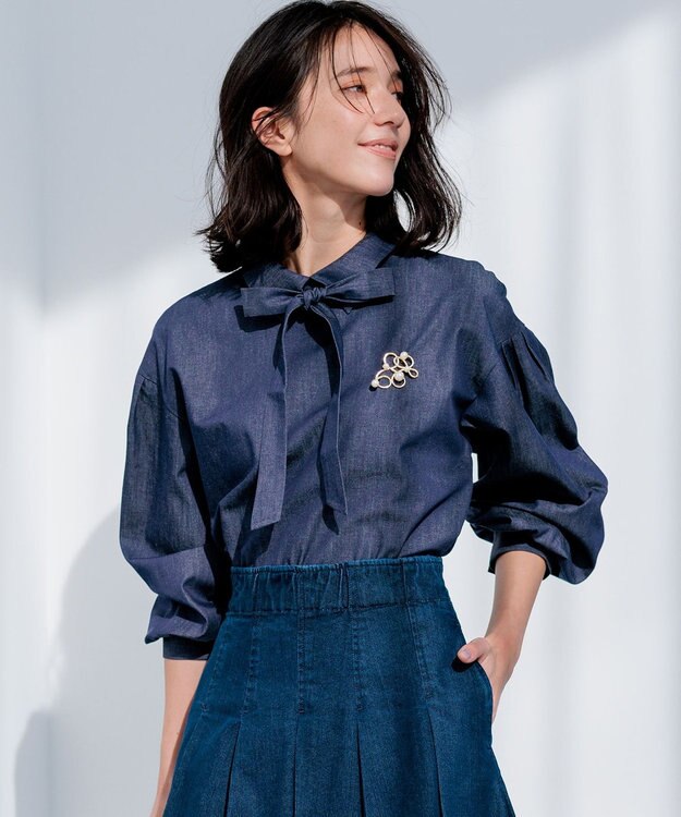 組曲 パフィシャーティング ブラウス 【WEB限定】ネイビー系9