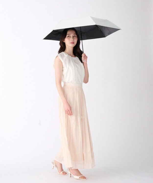 MOONBAT 【遮光100％/晴雨兼用】kowaza コワザ ライトウェイトカーボン プレーン 折りたたみ傘 簡単に畳める傘 コンパクト 50cm ホワイト