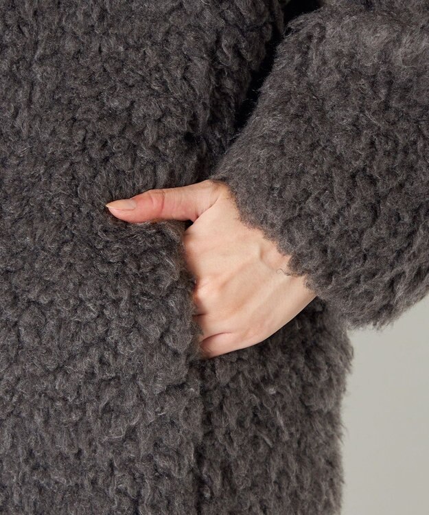 NAVE 【ReNAVE】プードルボア ジャケット チャコール系