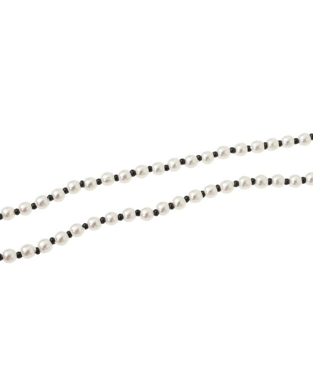 Green Parks ・ＨＡＬＦ　ＴＩＭＥ　パール＆カラービーズネックレス Black