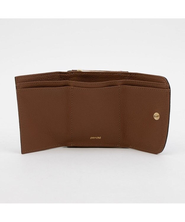 UNBILLION ペルケ perche / アクリル玉三つ折りミニサイフ ブラウンドット