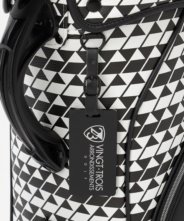 23区GOLF 【UNISEX】フラッグ総柄キャディバッグ　他と被らないデザイン ブラック系5