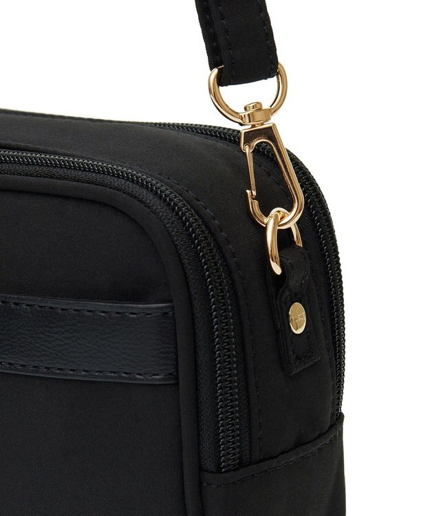 Maison de FLEUR EC限定撥水加工2ルームミニショルダーバッグ Black