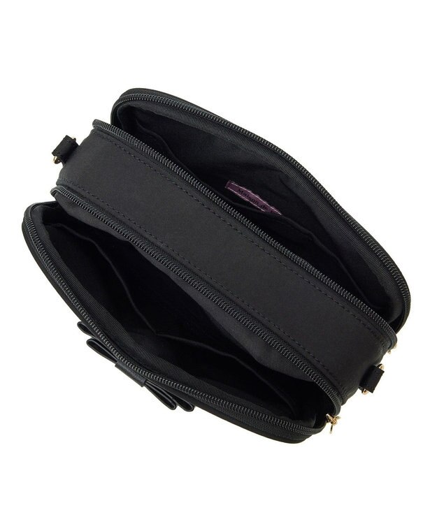 Maison de FLEUR EC限定撥水加工2ルームミニショルダーバッグ Black