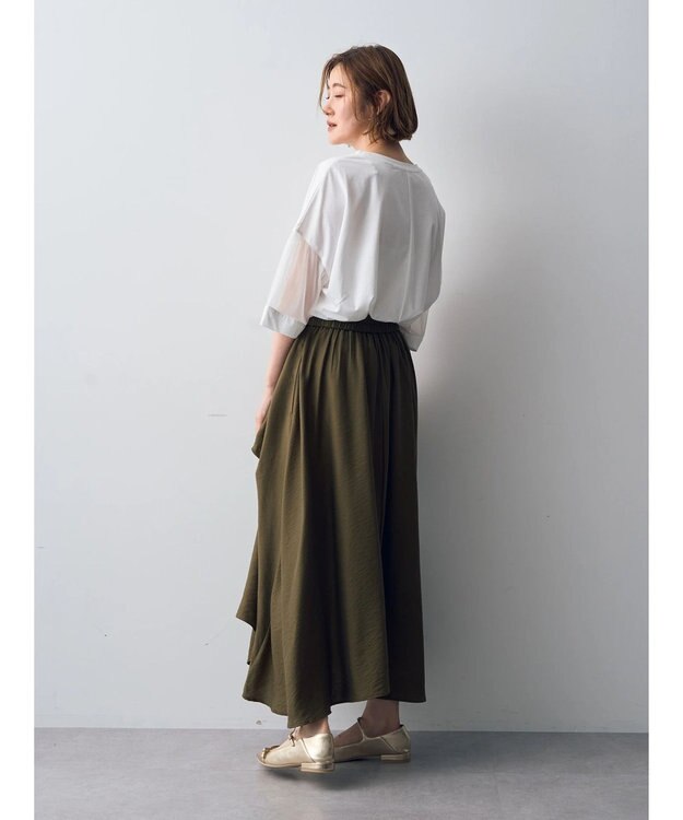 YECCA VECCA アシメデザインスカート Khaki
