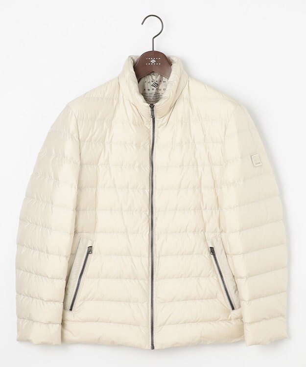 JOSEPH ABBOUD 【キングサイズ・軽量/サスティナブル素材/ECO撥水/インナーダウンにも】ナイロンスラブタフタダウンブルゾン アイボリー系