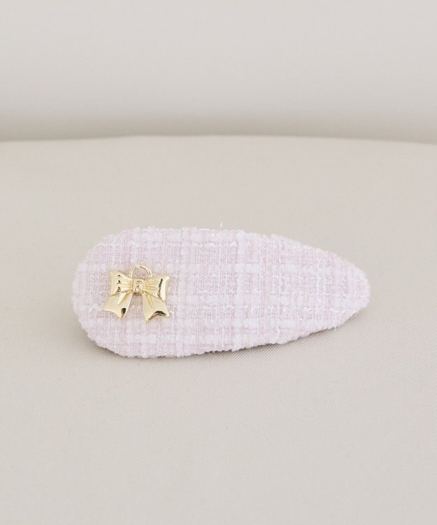 Maison de FLEUR ツイードリボンスリーピン Pink