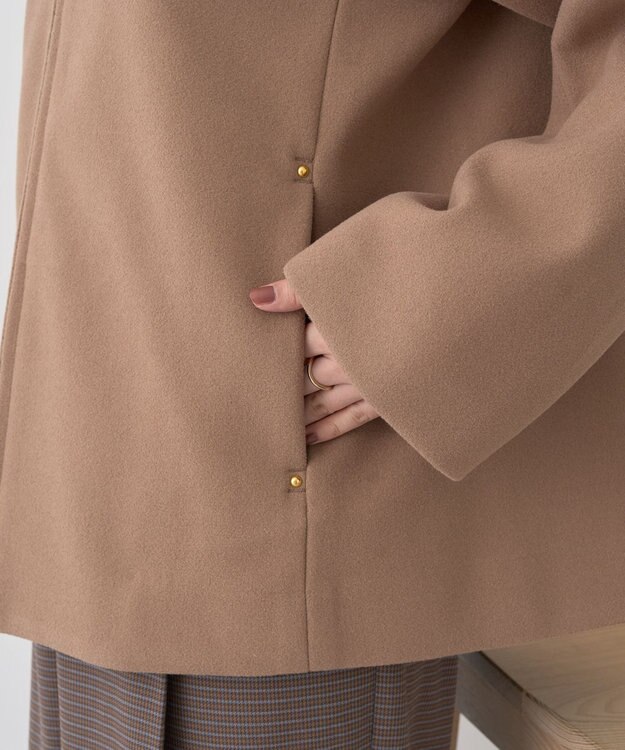 earth music&ecology 【フード取り外し可】2WAYフードコート Beige