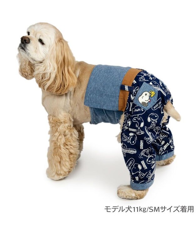 PET PARADISE スヌーピー マナーパンツ 《デニム風》 中型犬 大型犬 ネイビー