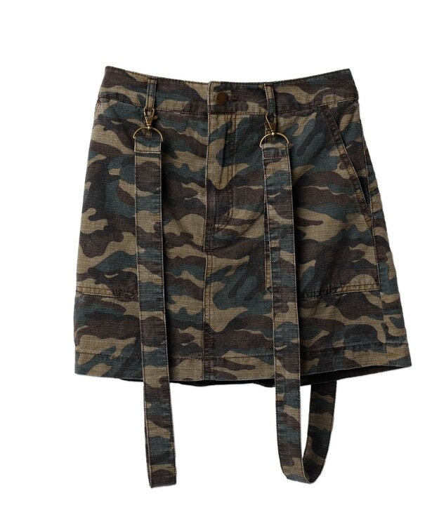 WEGO ヴィンテージウォッシュサス付スカパン 柄1