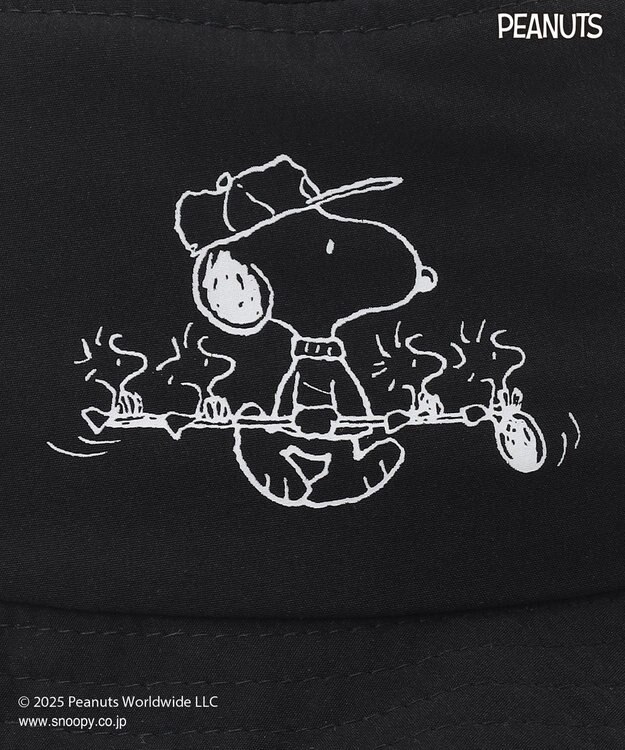 23区GOLF 【UNISEX】『PEANUTS』コラボ　バケットハット ブラック系