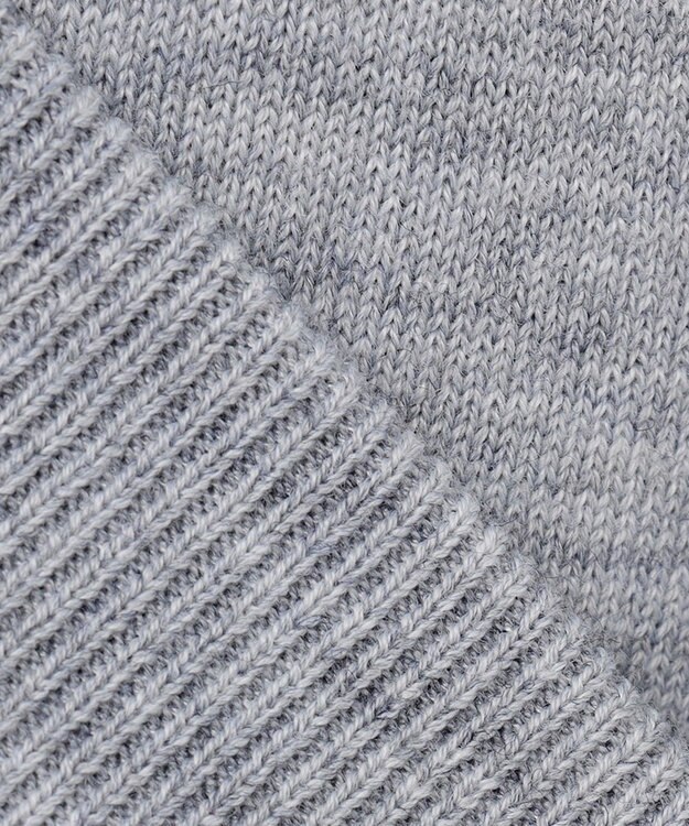 PW CIRCULUS 【MEN】【洗える】ベアスタンドモチーフ ラグランスリーブ クルーネック ニット ライトグレー系