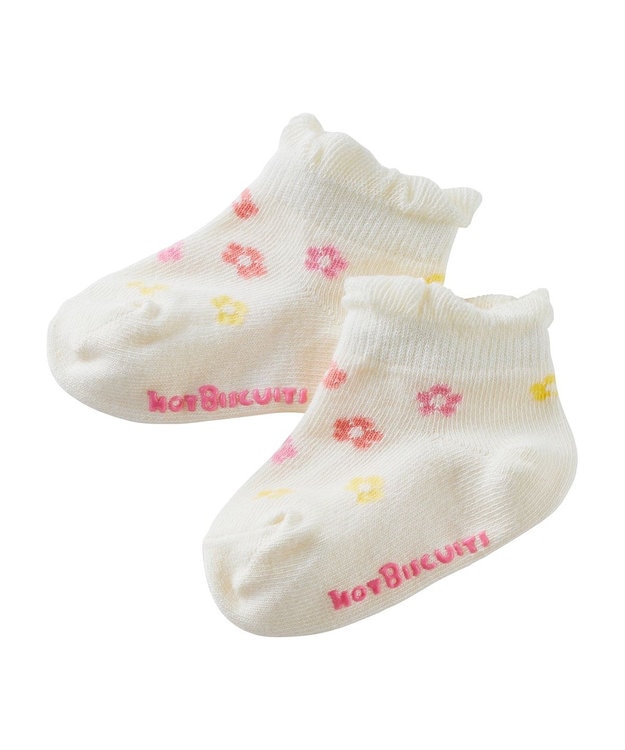 MIKI HOUSE HOT BISCUITS 【9-19cm / 靴下2足セット】 ローカット ソックスパック 白